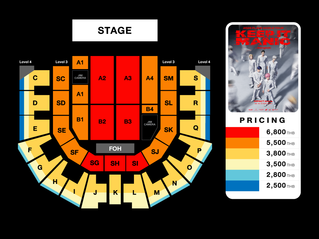 PLAVE Concert Seating Map